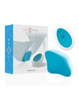 Intense Samantha bleue — pantie télécommandée premium homme, vue principale