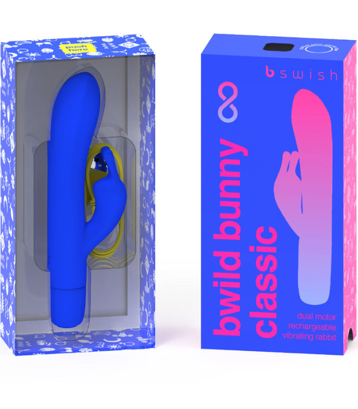 Bwild Bunny Infinite B Swish — double stimulation silicone bleu