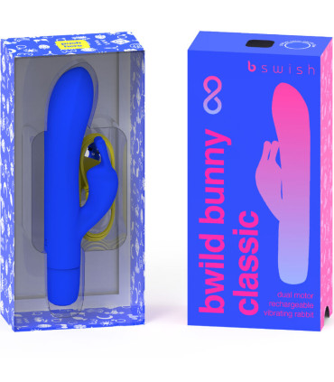 Bwild Bunny Infinite B Swish — double stimulation silicone bleu