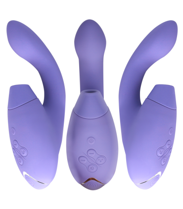 Womanizer Duo 2 lilas — embout Pleasure Air et corps ergonomique