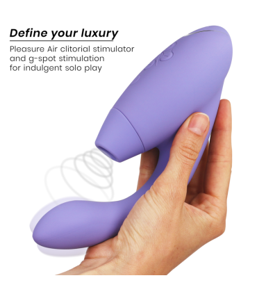 Womanizer Duo 2 lilas — profil silicone lilas premium