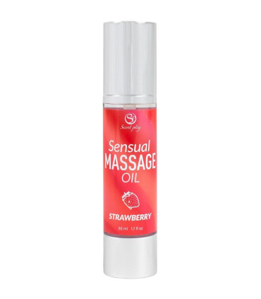 Huile de massage fraise 50 ml — vue principale, Huiles de massage