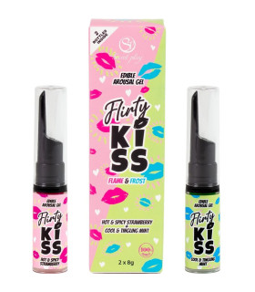 Duo gels comestibles fraise menthe — vue principale, Soins intimes
