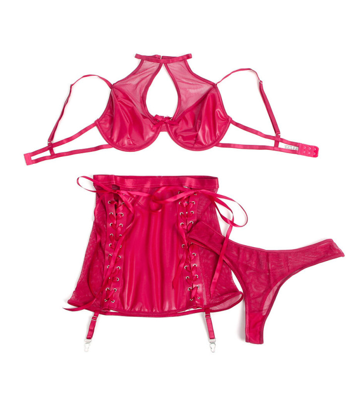 Ensemble rouge effet cuir Subblime | Folies Secrètes