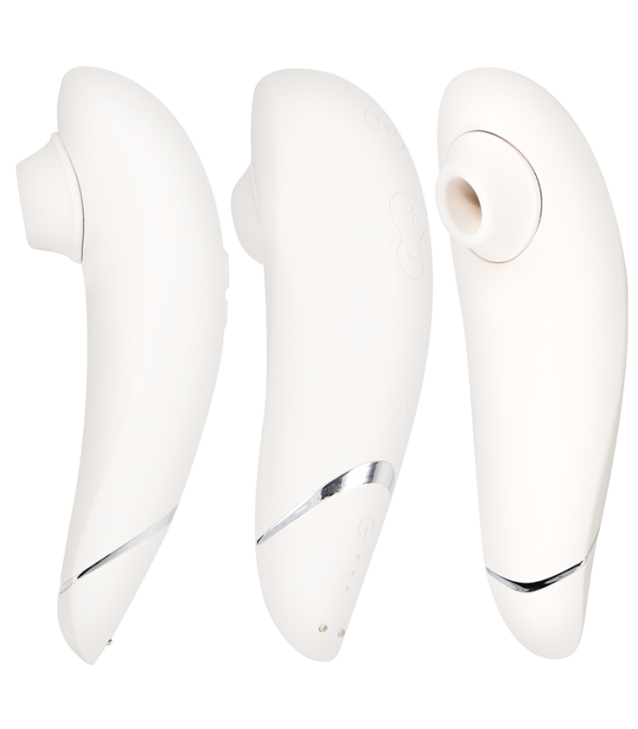 Womanizer Premium 2 gris chaud — embout et commandes