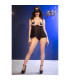 Parure babydoll noire et rouge | Folies Secrètes