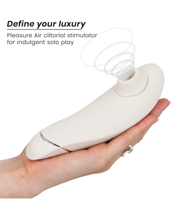 Womanizer Premium 2 gris chaud — profil et finition premium
