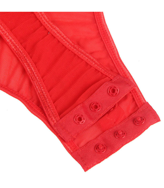 Body rouge jarretelle Subblime | Folies Secrètes