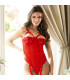 Body rouge jarretelle Subblime | Folies Secrètes