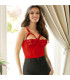 Body rouge jarretelle Subblime | Folies Secrètes