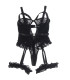 Body noir graphique Subblime | Folies Secrètes