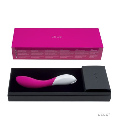 LELO Mona 2 cerise — courbe point G et manche ergonomique