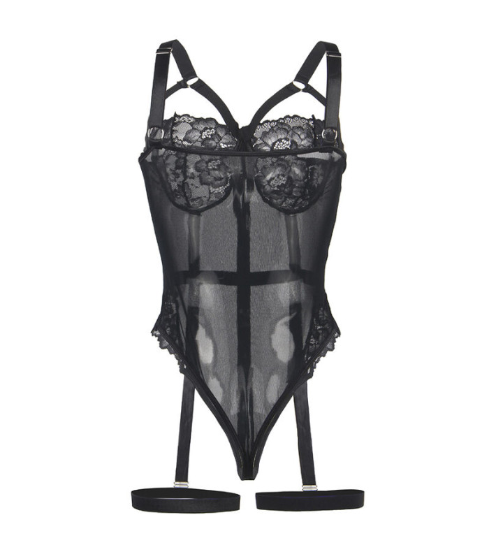 Body noir jarretelle Subblime | Folies Secrètes