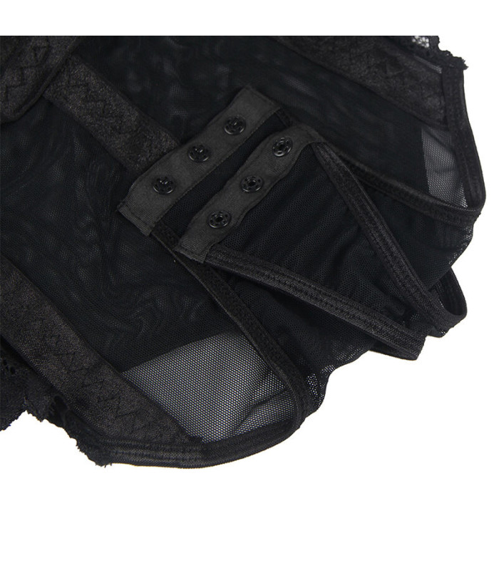 Body noir jarretelle Subblime | Folies Secrètes