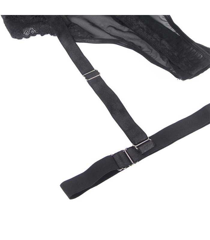 Body noir jarretelle Subblime | Folies Secrètes
