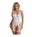 Body blanc avec détails jarretelle - Subblime