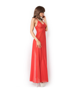 Nuisette longue rouge élégante - Chilirose
