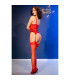 Corset rouge avec bas Chilirose | Folies Secrètes