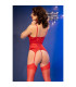 Corset rouge avec bas Chilirose | Folies Secrètes