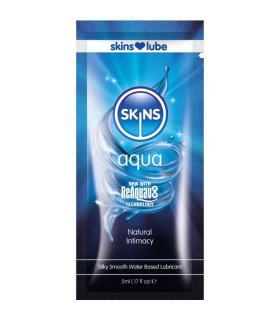 Skins Aqua Lubrifiant à base d'Eau Dose Unique | Folies Secrètes