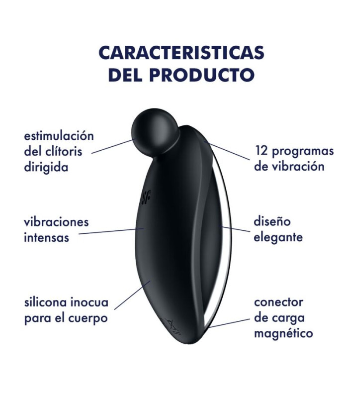 Satisfyer Spot On 2 — Lay-on vibrant noir | Folies Secrètes