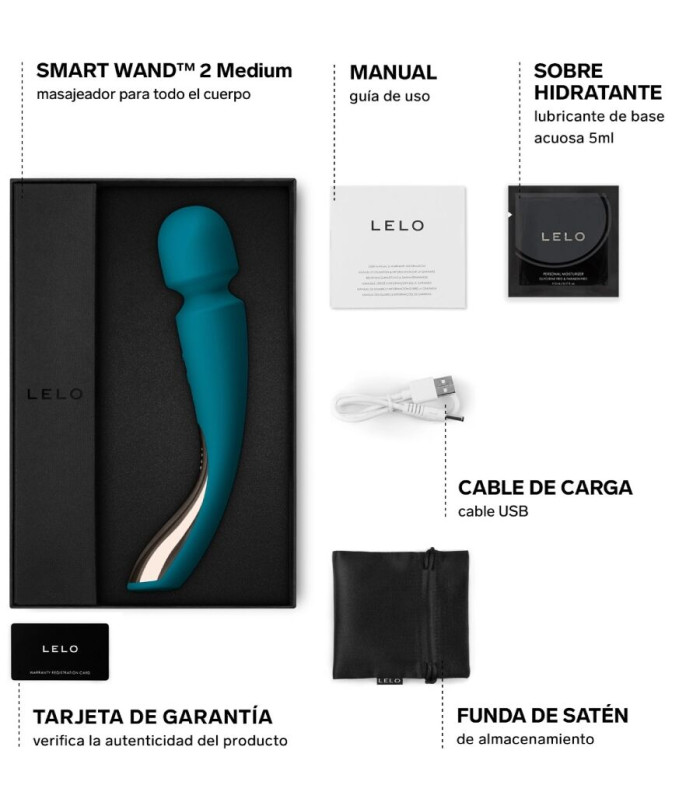 LELO Smart Wand 2 Medium aqua — Wand massager | Folies Secrètes