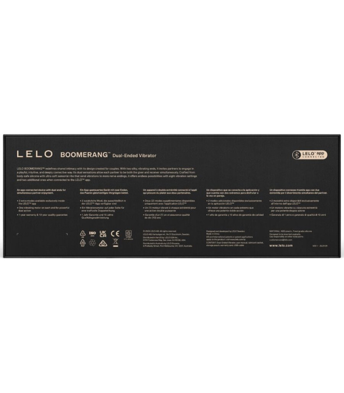 LELO Boomerang violet — Vibrateur double extrémité | Folies Secrètes