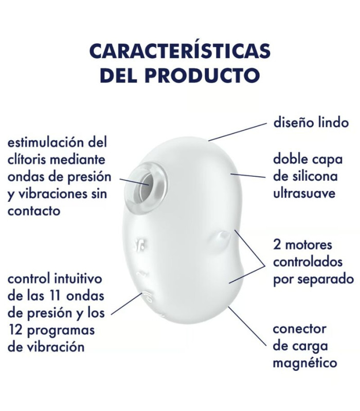 SATISFYER - CUTIE GHOST VIBRATEUR POSER BLANC