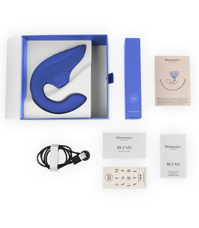 Womanizer vibrateur bleu — Sélection douce | Folies Secrètes