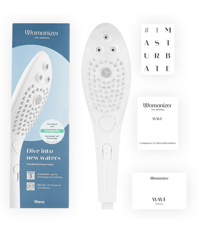 Womanizer Wave pommeau clitoral blanc — Sélection douce | Folies Secrètes
