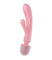 Satisfyer — Triple Lover wand rose