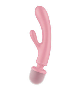Satisfyer Triple Lover rose — profil wand ergonomique