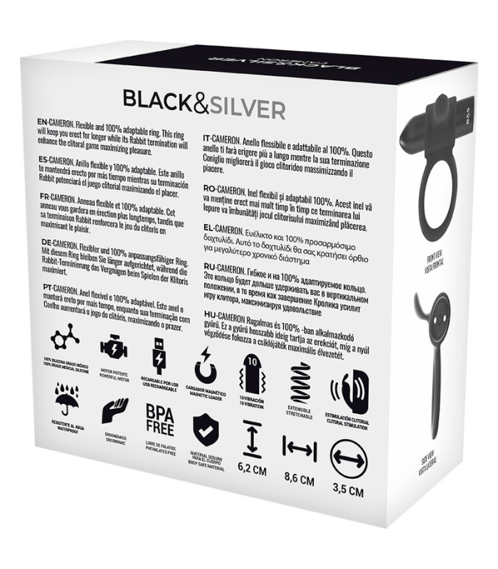 Black&Silver Cameron WatchMe — Premium homme | Folies Secrètes