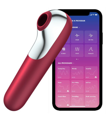 Satisfyer Dual Love rouge — vibrateur connecté, vue principale