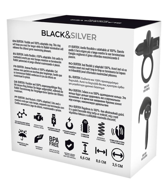 Black&Silver Burton WatchMe — Premium homme | Folies Secrètes