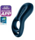 Satisfyer Epic Duo bleu — profil anneau couple connecté