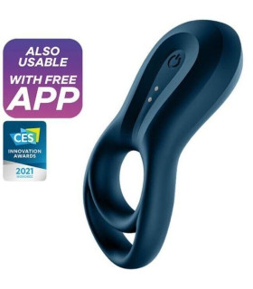 Satisfyer Epic Duo bleu — profil anneau couple connecté
