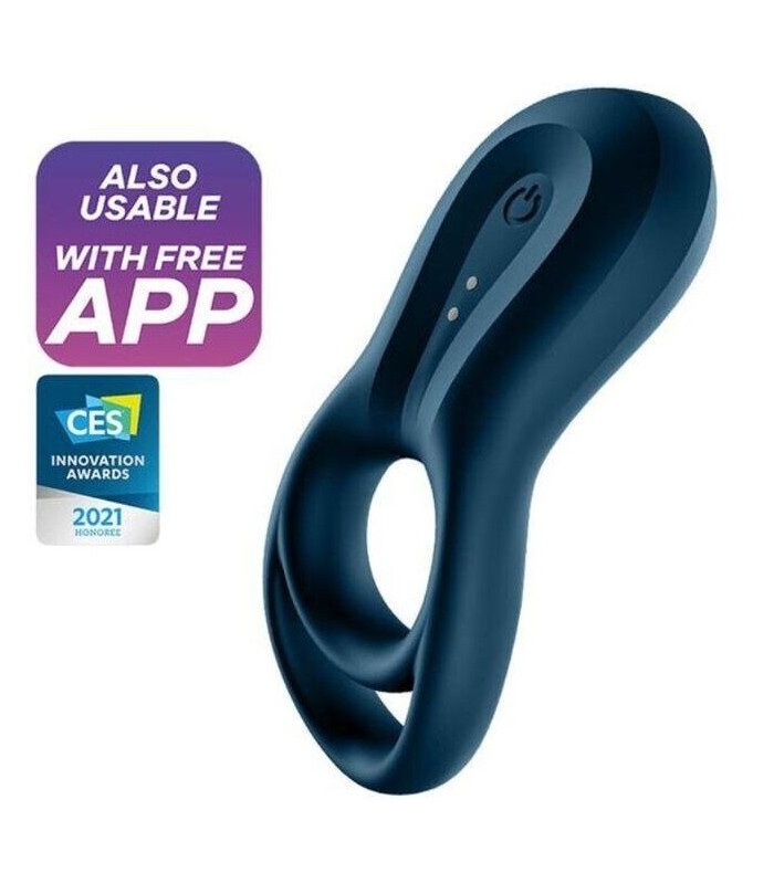Satisfyer Epic Duo bleu — profil anneau couple connecté