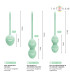 Intense Charli vert clair — Kit boules Kegel | Folies Secrètes