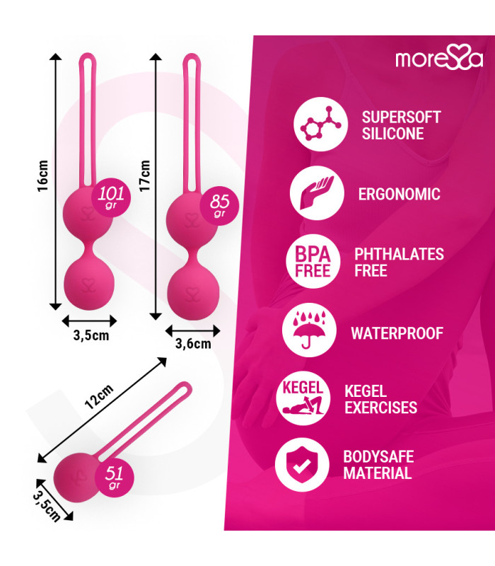 Moressa Osian set — Boules de geisha silicone rose | Folies Secrètes