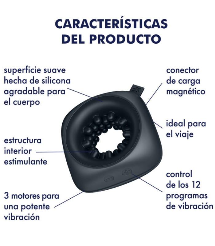 Satisfyer Ring Stroker — Anneau masturbateur vibrant | Folies Secrètes