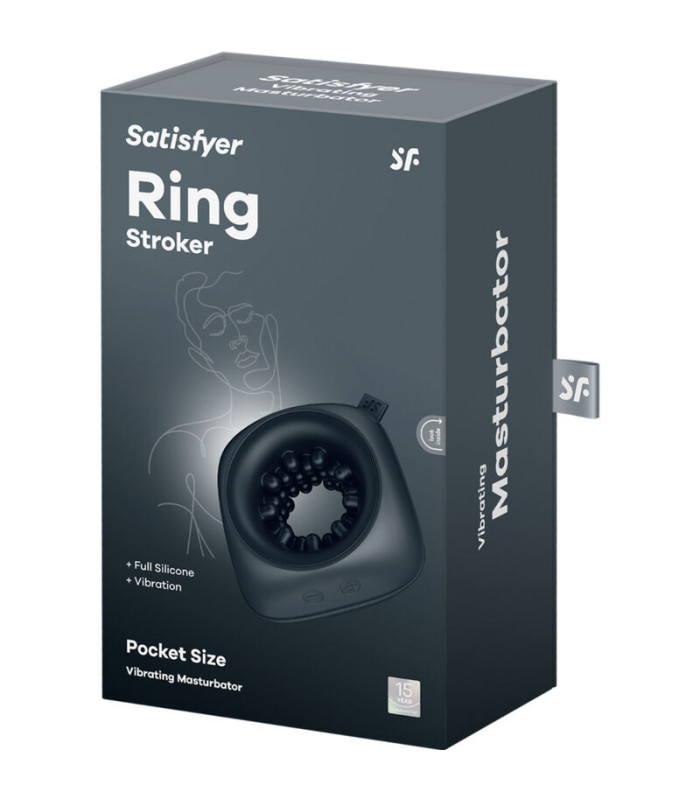 Satisfyer Ring Stroker — Anneau masturbateur vibrant | Folies Secrètes