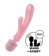 Satisfyer Triple Lover rose — Wand rabbit | Folies Secrètes