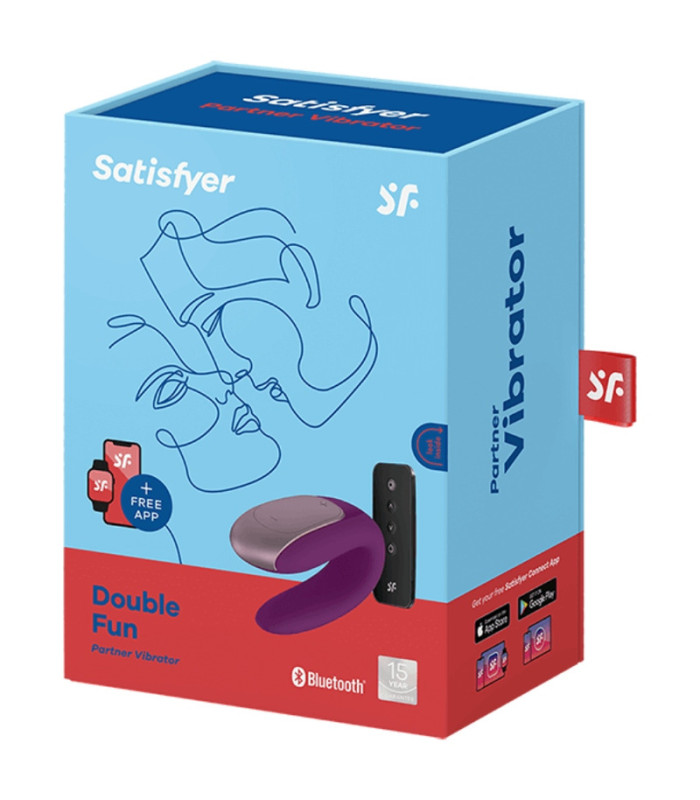 Satisfyer Double Fun violet — Vibrateur couple connecté | Folies Secrètes