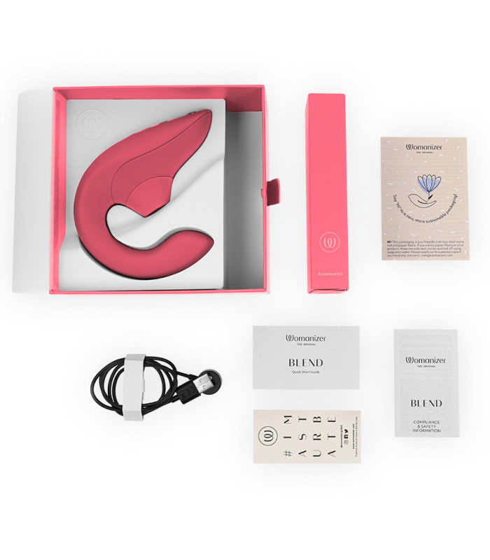 Womanizer Blend rabbit rose — Rabbit clitoridien | Folies Secrètes