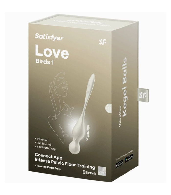 Satisfyer Love Birds blanches — Boules Kegel vibrantes | Folies Secrètes