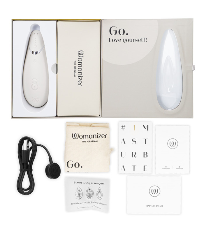 Womanizer Premium 2 gris chaud — Stimulateur air pulse | Folies Secrètes