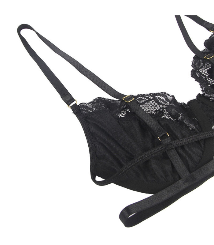 Ensemble dentelle noir jarretière Subblime | Folies Secrètes