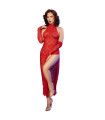 Robe dentelle rouge avec gants - Chilirose