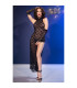 Robe dentelle noire gants Chilirose | Folies Secrètes